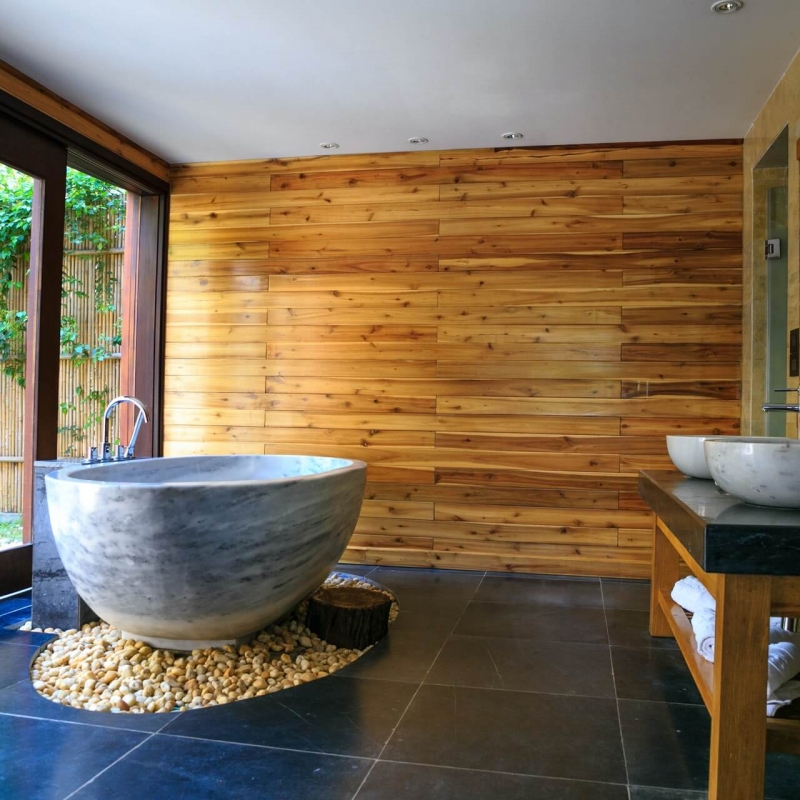 round-white-and-gray-ceramic-bathtub-inside-brown-room-2134224